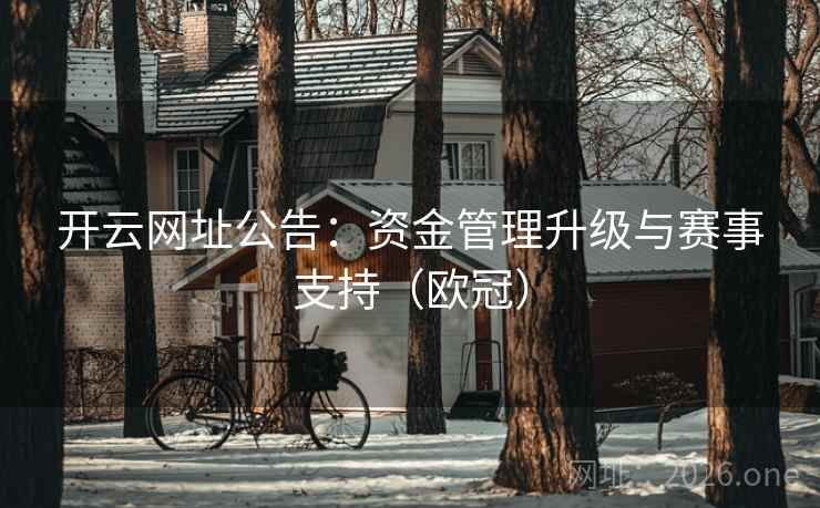 开云网址公告：资金管理升级与赛事支持（欧冠）  第2张